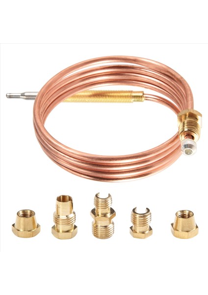 900MM Gaz Sobası Evrensel Termokupl Kiti M6X0 75 Dökülmüş Somun (Beş) Yedek Termokupl (Yurt Dışından)