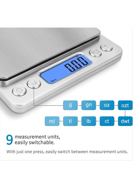 Gıda Ölçekleri 3kg/0 1g Dijital Mutfak Ölçeği Ağırlık Gramlar ve Ons Pişirme Için Pişirme Kahve LCD Ekran Asma Kanca (Yurt Dışından) modelleri