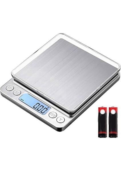 Küçük Mutfak Ölçeği 3kg/0 01G Mini Doğruluk Pişirme Ölçeği LCD Ekranlı Cep Ölçeği (Yurt Dışından)