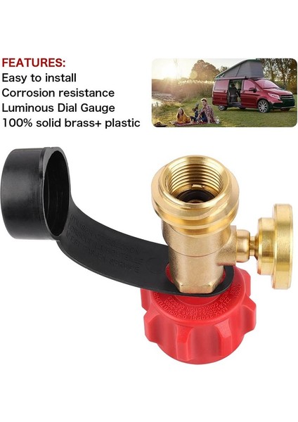 Propan Tank Gösterge Seviye Göstergesi Sızıntı Dedektörü Gaz Basınç Ölçer Gaz Izgarası Için Evrensel Fener Isıtıcı (Yurt Dışından) modelleri