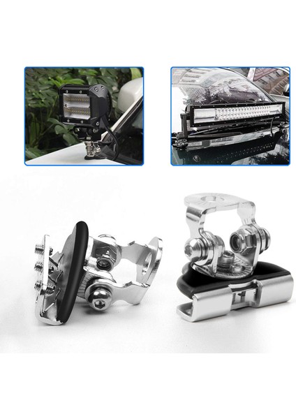 2pcs Universal Hood Montaj LED Işık Çubuğu Montaj Braketleri Ayarlanabilir Kelepçe Sütun Tutucu LED Iş Işık Çubuğu Paslanmaz Çelik Kaput Kamyon Suv Için Yok Sonda (Yurt Dışından) indirimleri