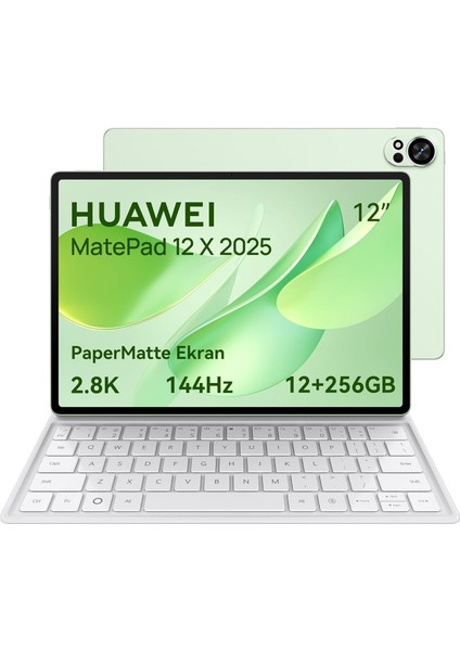 Yeni (2025) Matepad 12X 12.0" Papermatte Edition 12GB 256GB Yeşil + Klavye