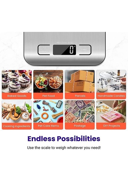 Dijital Gıda Mutfak Ölçeği Ağırlığı Gramlar ve Pişirme ve Yemek Için Ons Doğruluk Tartımı (Yurt Dışından) fiyatları
