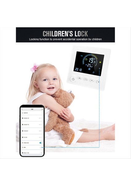 Tuya Wifi Termostat Sıcaklık Kontrolör Su Elektrik Zemin Isıtma Trv 3A Dijital LCD Duvar Duvarı Monte (Yurt Dışından) fiyatları