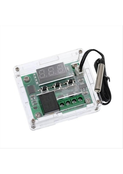 W1209 Dijital Termostat Kontrol Kurulu Kırmızı Dijital Dc 12V -50 Ila 100 ℃ Kasalı Su Geçirmez Sensör Anahtar Plakası (Yurt Dışından)