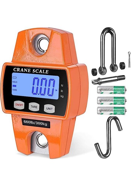 Dijital Asma Ölçeği 660 Lb 300 kg - Ağır Hizmet Tipi Su Geçirmez Balık Ölçekli Av Çiftliği Bisikleti Yay Balık Ağırlığı Balıkçılık Ölçeği (Yurt Dışından)