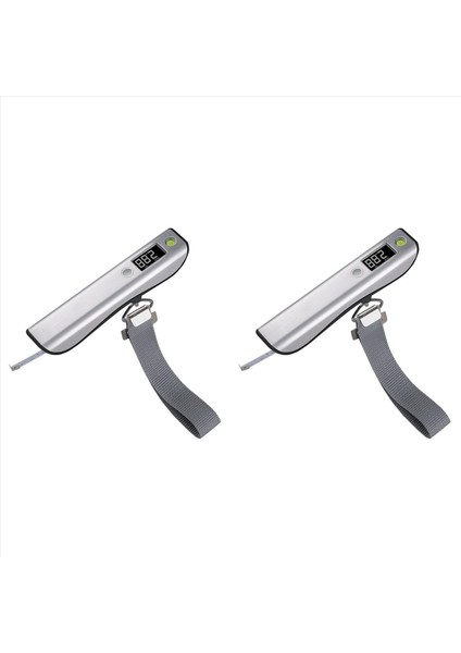 2x Mini Bavul Ölçeği LED Ekran 50KG/110LB Dijital Bagaj Ölçeği Seyahat Çantası Asma Ölçekleri Taraflı Denge Dengesi (Yurt Dışından)