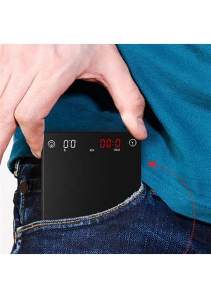 Mini El Yapısı Kahve Ölçekli Ev Kahvesi Tartışan Özel Zamanlama Ölçeği Mutfak Ölçeği Su Geçirmez (Yurt Dışından) fırsatları