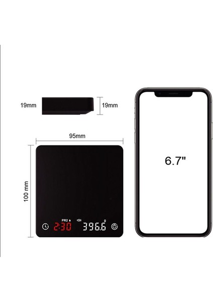 Mini El Yapısı Kahve Ölçekli Ev Kahvesi Tartışan Özel Zamanlama Ölçeği Mutfak Ölçeği Su Geçirmez (Yurt Dışından) indirimleri