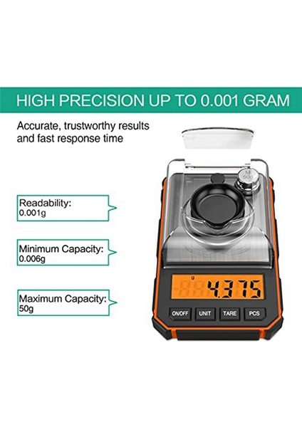 Ince Ölçek 0 001G Dijital Miligram Ölçeği 50G / 0 001G LCD Ekranlı Dijital Cep Ölçeği Laboratuvar Dijital Ölçeği Kırmızı (Yurt Dışından) modelleri