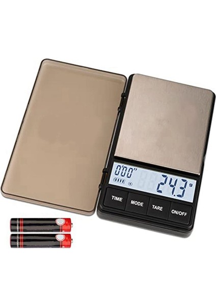 Zamanlayıcı ile Küçük Espresso Ölçeği 1000G x 0 1g Ölçekler Parlak Arkadan Aydınlatmalı LCD Ekran 2 Pil (Yurt Dışından)