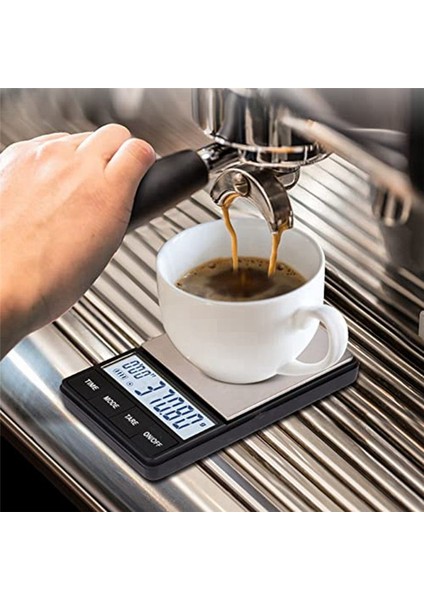 Zamanlayıcı ile Küçük Espresso Ölçeği 1000G x 0 1g Ölçekler Parlak Arkadan Aydınlatmalı LCD Ekran 2 Pil (Yurt Dışından) modelleri