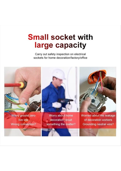 Dijital Ekran Vızıltılı Soket Test Merkezi Voltaj Rcd Test Akıllı Dedektörü Sıfır Hat Polarite Faz Kontrolü Ab Fişi Ekran Yok (Yurt Dışından) fiyatları