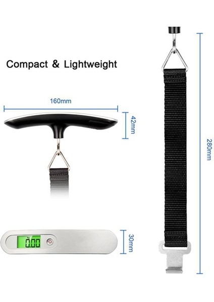 Dijital Bagaj Ağırlığı Ölçeği 50KG Hassas Taşınabilir Tartım Ölçeği Elde Taşınan Bavul Asma Ölçeği (Yurt Dışından) indirimleri