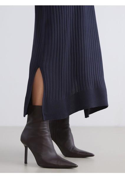 Yeni Sezon Bisiklet Yaka Triko Elbise modelleri