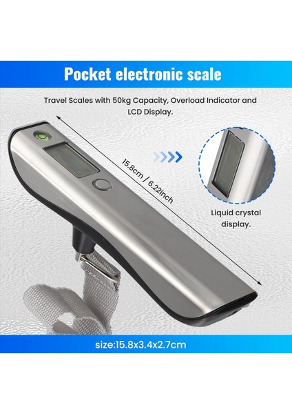 Taşınabilir Mini Bavul Ölçeği LED Ekran 50KG/110LB Dijital Bagaj Ölçeği Seyahat Çantası Asma Ölçekleri Taraflı Denge Dengesi (Yurt Dışından) indirimleri