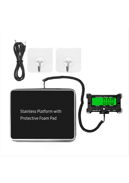 PS21 Dijital Ölçek 200KG Posta Ölçeği Paslanmaz Çelik Zemin Ölçeği LCD Arka Işık Ekran Taşınabilir Ölçek (Yurt Dışından) indirimleri