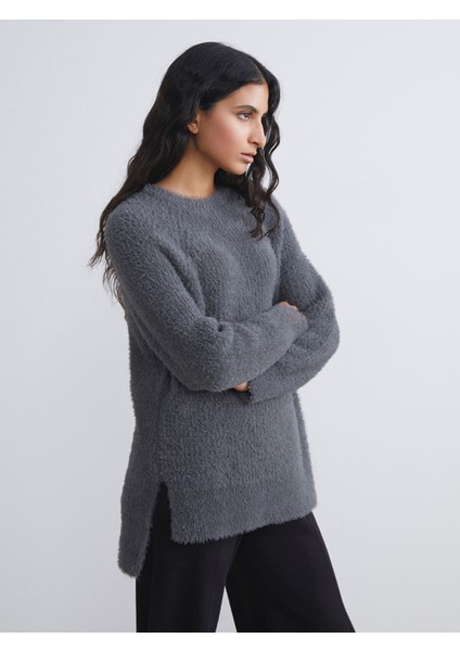 Yeni Sezon Bisiklet Yaka Kadın Triko Tunik