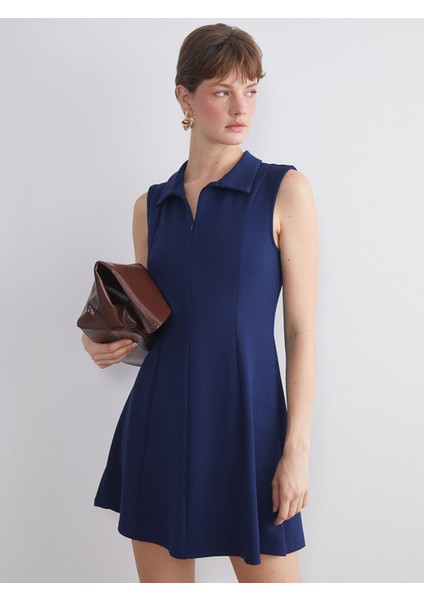 Yeni Sezon Polo Yaka A Kesim Mini Elbise modelleri