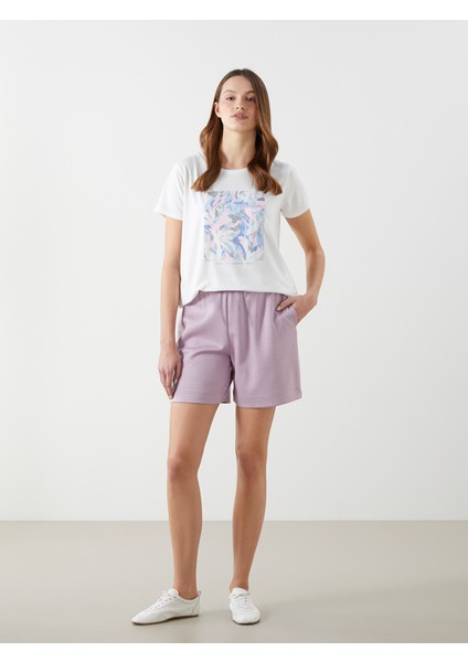 Yeni Sezon Beli Lastikli Kadın Şort