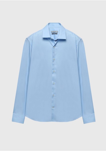 Mavi Regular Fit Dokuma Klasik %100 Pamuk Gömlek