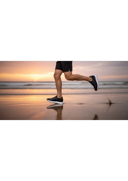 GR0441 Hakiki Deri & Tekstil Slip-On Teknoloji Paraşüt Kumaş Eva Taban Spor Koşu Fitness Antreman Ayakkabı