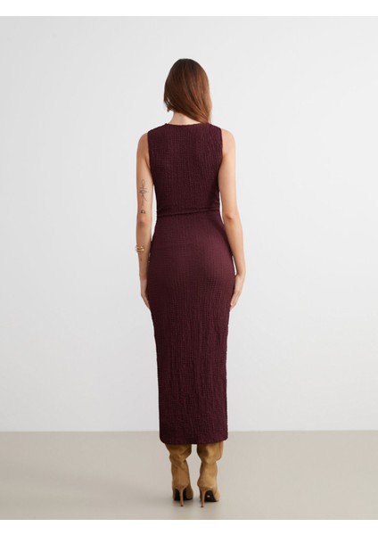 Yeni Sezon Bisiklet Yaka Büzgülü Bodycon Elbise fırsatları