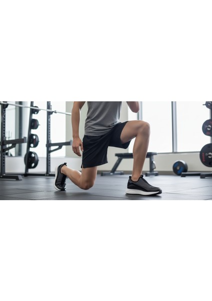 GR0441 Hakiki Deri & Tekstil Slip-On Teknoloji Paraşüt Kumaş Eva Taban Spor Koşu Fitness Antreman Ayakkabı