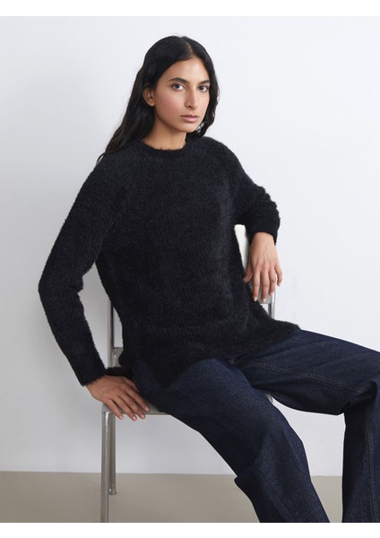 Yeni Sezon Bisiklet Yaka Kadın Triko Tunik