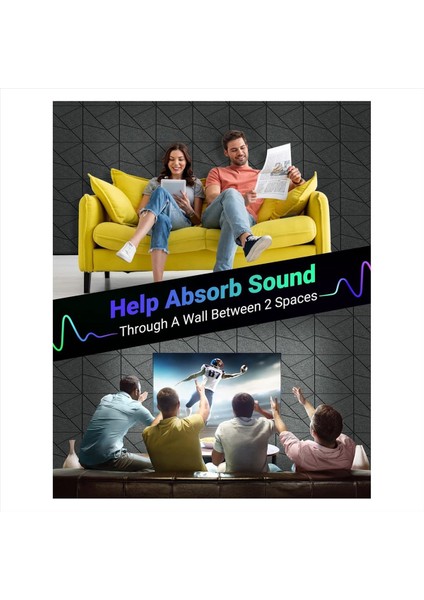 12 Paket Ses Geçirmez Duvar Panelleri Akustik Paneller Stüdyo Ofis Oda Için Kendi Kendine Yapışkan Ses Geçirmez Paneller Emici (Yurt Dışından) modelleri
