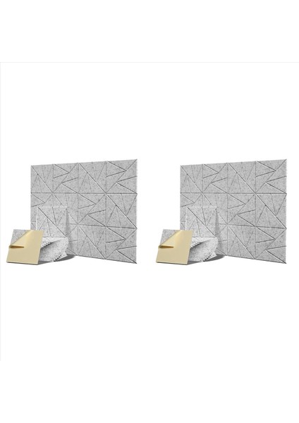 24PACK Akustik Paneller Kendi Yapışkanlı 12X 12X 0 4 Inç Ses Geçirmez Köpük Paneller Ses Panelleri Yüksek Yoğunluk Gümüş Gri (Yurt Dışından)