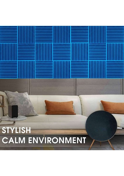 48 Paket Akustik Köpük Panelleri 1X12X12 Inç Ateş Sesli Ses Tabanlı Duvar Panelleri Stüdyolar Için Ses Panelleri Ses Panelleri Ev (Yurt Dışından) indirimleri