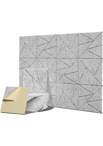 12 Pack Akustik Paneller 12X 12X 0 4 Inç Ses Geçirmez Köpük Panelleri Ses Panelleri Yüksek Yoğunluk Gümüş Gri (Yurt Dışından)