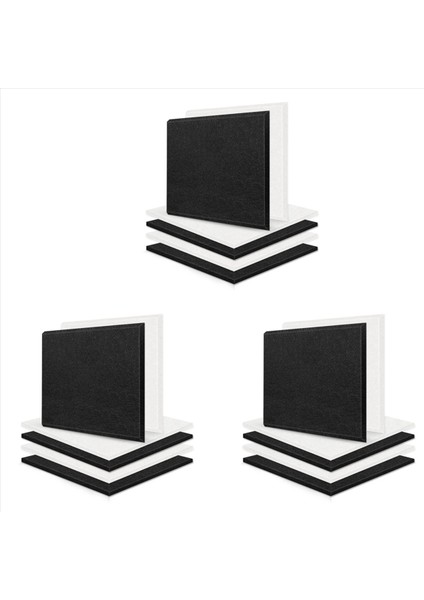 18 Paket Akustik Paneller Yüksek Yoğunluklu Ses Geçirmez Duvar Panelleri Kayıt Stüdyosu Tavan Ofis Için Ses Emici Karolar (Yurt Dışından)