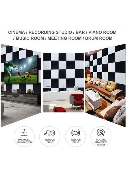 18 Paket Akustik Paneller Yüksek Yoğunluklu Ses Geçirmez Duvar Panelleri Kayıt Stüdyosu Tavan Ofis Için Ses Emici Karolar (Yurt Dışından) modelleri