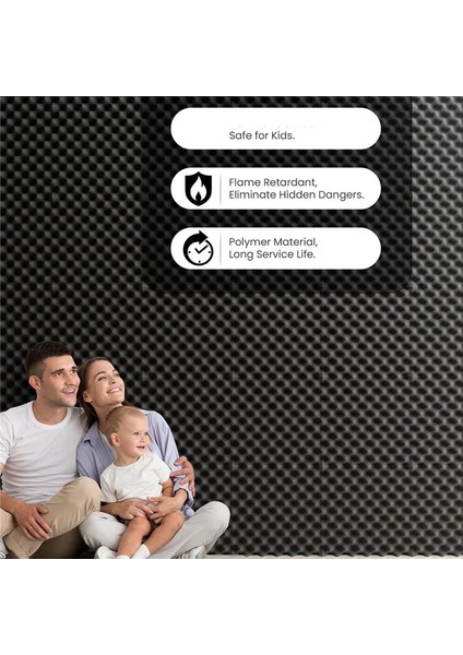 12 Paket Kendi Kendine Yapışkanlı Ses Geçirmez Köpük Paneller 2X12X12 Inç Ev ve Pro Stüdyolar Için Akustik Köpük (Yurt Dışından) modelleri