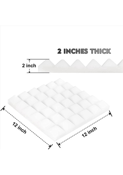 36 Paket Akustik Paneller Ses Geçirmez Köpük Panelleri Stüdyo Ses Yalıtımı Takozları Duvar Azaltma Gürültü Köpüğü Müzik Stüdyosu Için Vb (Yurt Dışından) fırsatları