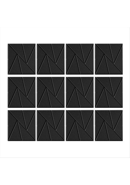 12 Paket Kendi Kendine Yapışkan Akustik Paneller 11 8 Inç x 11 8inch Ses Geçirmez Köpük Panelleri (Siyah) (Yurt Dışından)