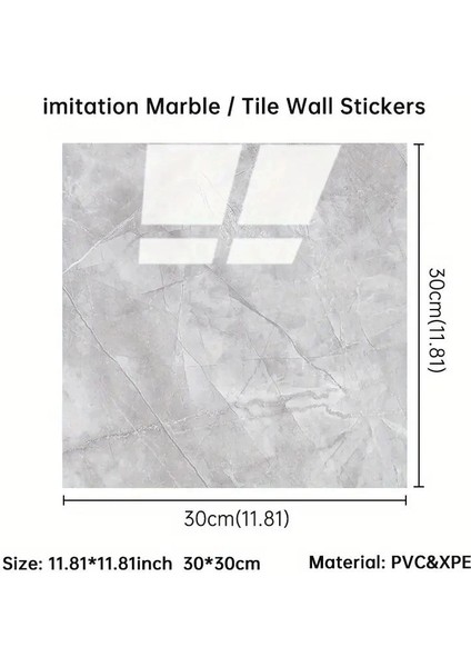 Gri Mermer Desen Duvar Sticker (30*30) modelleri