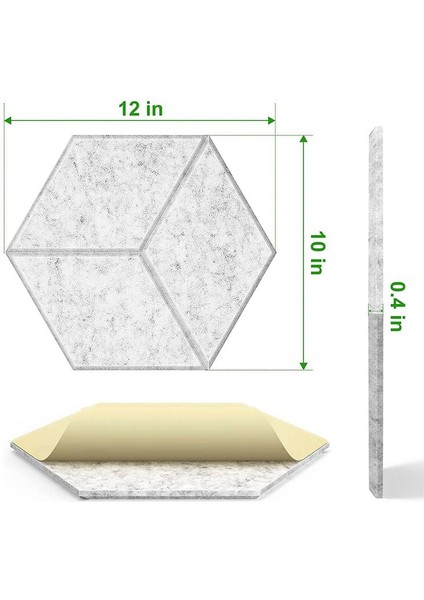 12 Paket Kendinden Yapışkan Y Kaplı Akustik Paneller Ses Geçirmez Köpük Paneller Ev ve Ofisler Için Ses Emici Paneller (Yurt Dışından) fiyatları