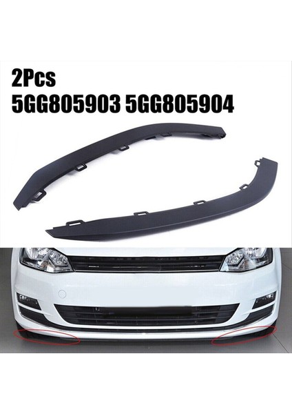 1 Çift Araba Ön Tampon Spoiler Kalıplama Golf Için Golf Mk7 2013-2017 Tampon Korumaları 5GG805903 5GG805904 (Yurt Dışından) fırsatları