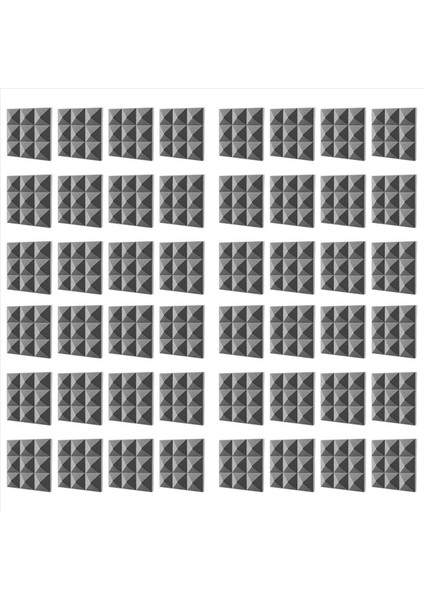 48 Paket Akustik Köpük Paneller Kendinden Yapışkan Ses Geçirmez Köpük Paneller Duvar Dekoru Müzik Stüdyosu Yatak Odası Evi 5X30X30CM (Yurt Dışından)