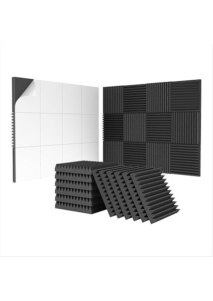 24PACK 2X12X12INCH Kendinden Yapışkanlı Akustik Köpük Paneller Piramit Tasarlanmış Ses Panelleri Ev ve Stüdyo Için (Yurt Dışından)