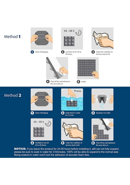 24 Paket Akustik Köpük Paneller Kendinden Yapışkan Ses Geçirmez Köpük Paneller Duvar Dekoru Müzik Stüdyosu Yatak Odası Evi 5X30X30CM (Yurt Dışından) modelleri