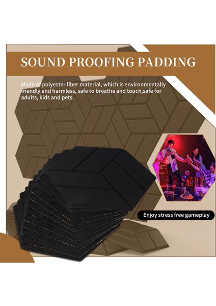 12 Paket Kendinden Yapışkan Akustik Paneller Altıgen Ses Kanıtı Köpük Panelleri Stüdyo Için Kullanılan Duvar Için Ses Geçirmez Dolgu (Yurt Dışından) indirimleri