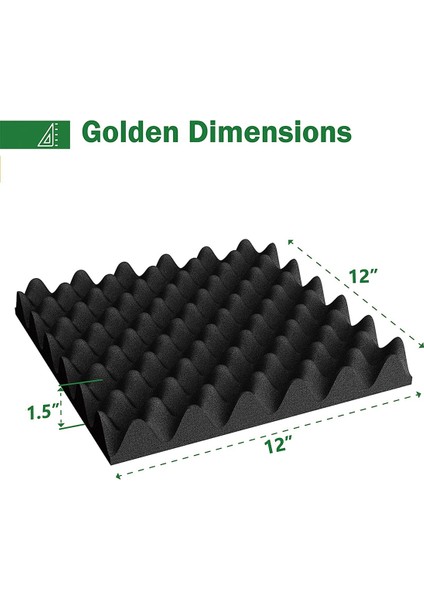24 Paket Akustik Köpük Panelleri Fireproof Ses Yalıtımı Duvar Paneli Kayıt Için Gürültü Önleme Köpüğü Stüdyo Vb (Yurt Dışından) fiyatları