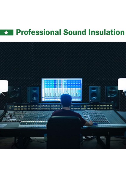 24 Paket Akustik Köpük Panelleri Fireproof Ses Yalıtımı Duvar Paneli Kayıt Için Gürültü Önleme Köpüğü Stüdyo Vb (Yurt Dışından) modelleri