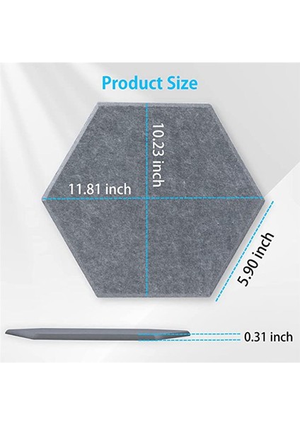 Stüdyo Ev ve Ofis (Gri) Için Altıgen Kendi Kendine Yapışkan Akustik Köpük Tahtası Yüksek Yoğunluklu Akustik Paneller (Yurt Dışından) fiyatları