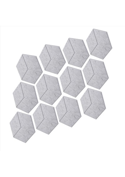 Ses Yalıtımı ve Akustik Için 12 Paket Akustik Köpük Kendi Yapışkanlı Ses Geçirmez Paneller (Gri) (Yurt Dışından)