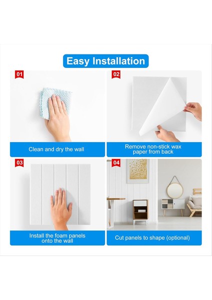 12 Paket Ses Geçirmez Köpük Panelleri 12X12X0 4 Inç Kendi Kendine Yapışkan Akustik Duvar Panelleri Akustik Için Beyaz (Yurt Dışından) modelleri